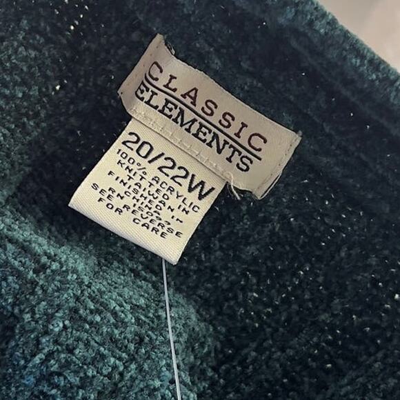 Classic Elements plus sz. 20/22 tunic length super soft sweater dark green #1918 - Picture 5 of 5